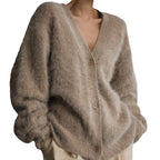 Mink Cardigan Long Sleeve Knitted Women's Top - Easydrop
