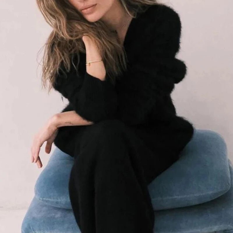 Mink Cardigan Long Sleeve Knitted Women's Top - Easydrop
