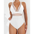 new-sexy-mesh-sheer-v-neck-women-one-piece-swimsuit-2957905 - Easydrop