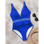 new-sexy-mesh-sheer-v-neck-women-one-piece-swimsuit-8072693 - Easydrop