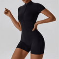 one-piece-yoga-suit-half-zipper-short-sleeved-with-stand-up-collar-4967412 - Easydrop