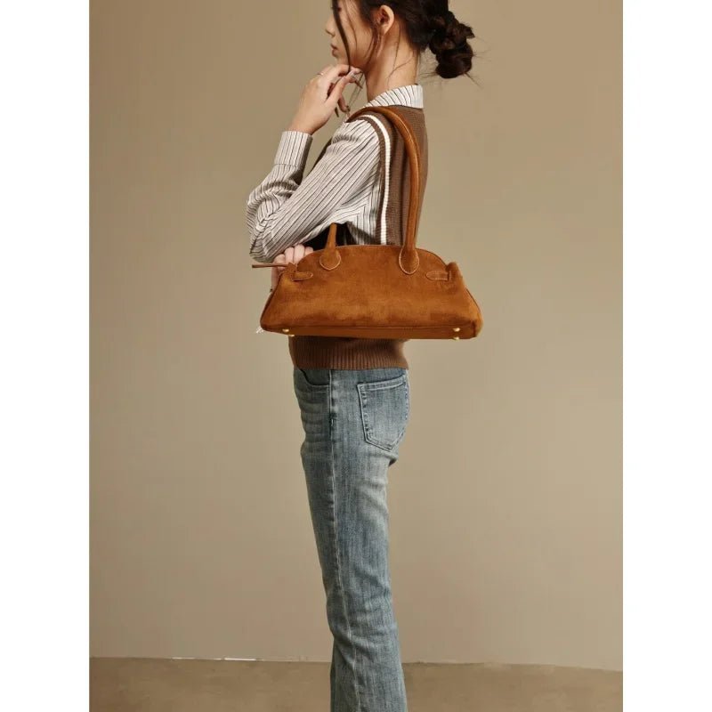 Original Design Light Luxury Retro Suede Single Shoulder Bag - Easydrop