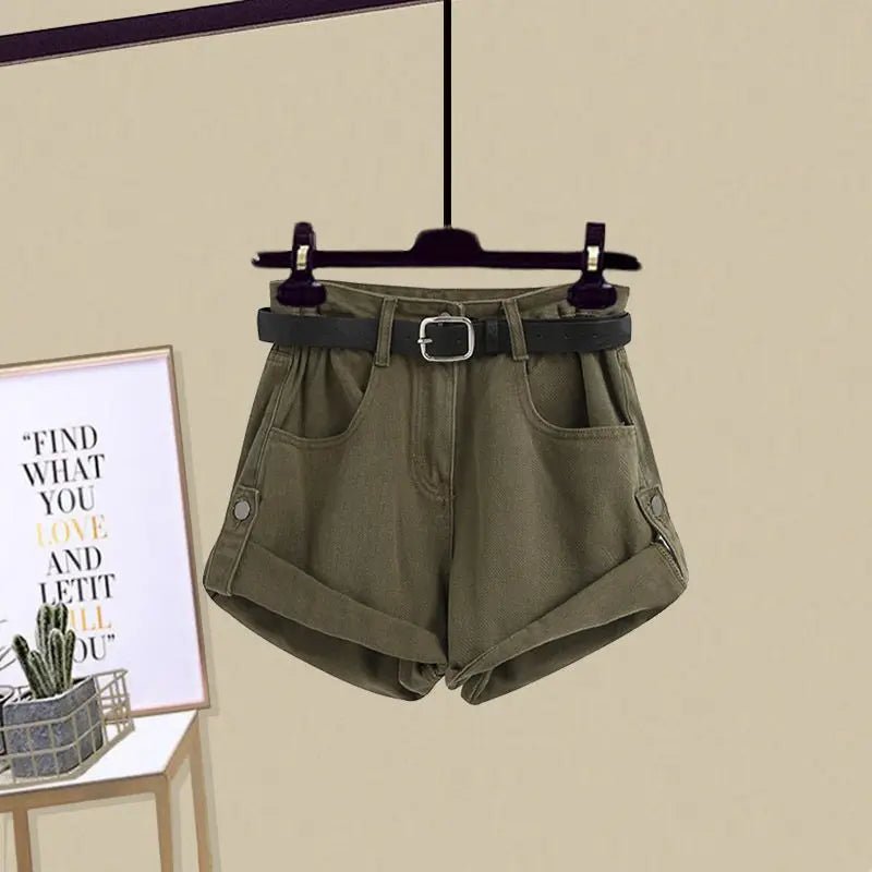 springsummer-fashion-womens-casual-shirt-shorts-three-piece-set-6121007 - Easydrop