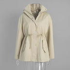 tossy-stand-collar-lace-up-long-sleeves-casual-womens-high-waist-trench-coat-8609312 - Easydrop