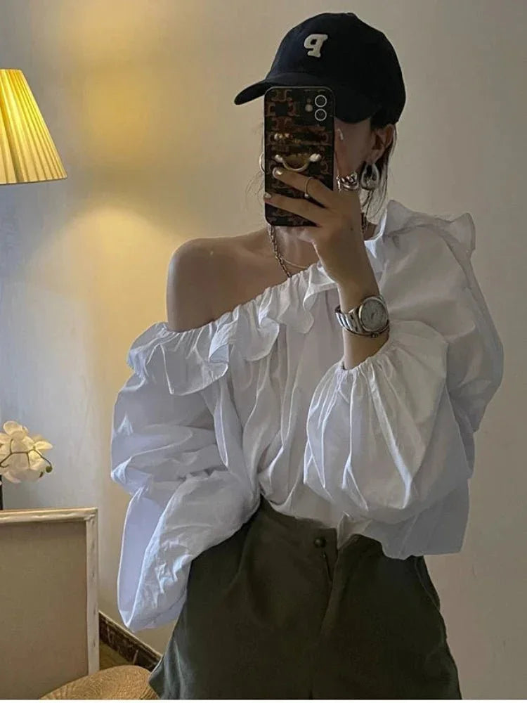 vintage-french-style-chic-elegant-puff-sleeve-blouse-5083567 - Easydrop