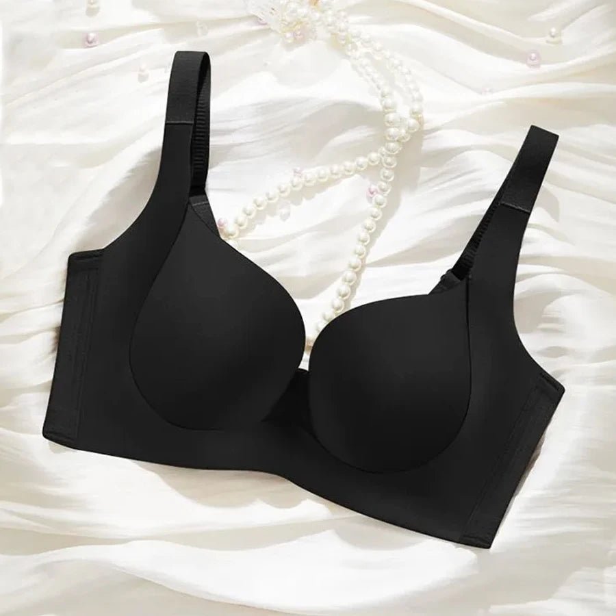Wide Shoulder Straps, Underwire Seamless Plus Size Push Up Bra - Easydrop