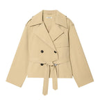 women-elegant-lapel-belt-shoulder-pad-solid-long-sleeve-jacket-5195734 - Easydrop