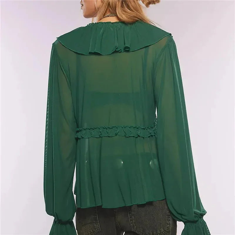 women-sheer-loose-oversized-poncho-blouse-9064477 - Easydrop