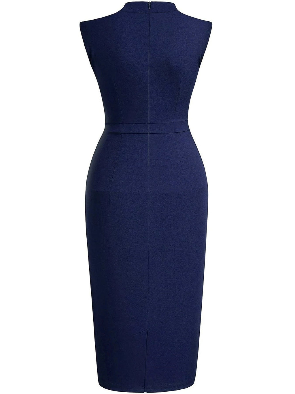 Women Sleeveless, Vintage Knee Length Bodycon Dress - Easydrop