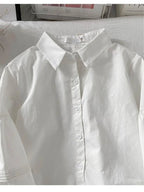 womens-button-patchwork-puff-long-sleeve-shirt-2558027 - Easydrop