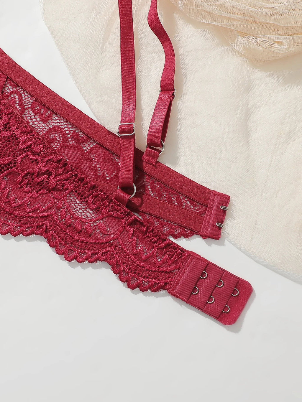 womens-lace-with-steel-ring-gathering-push-up-close-fitting-bra-2552842 - Easydrop